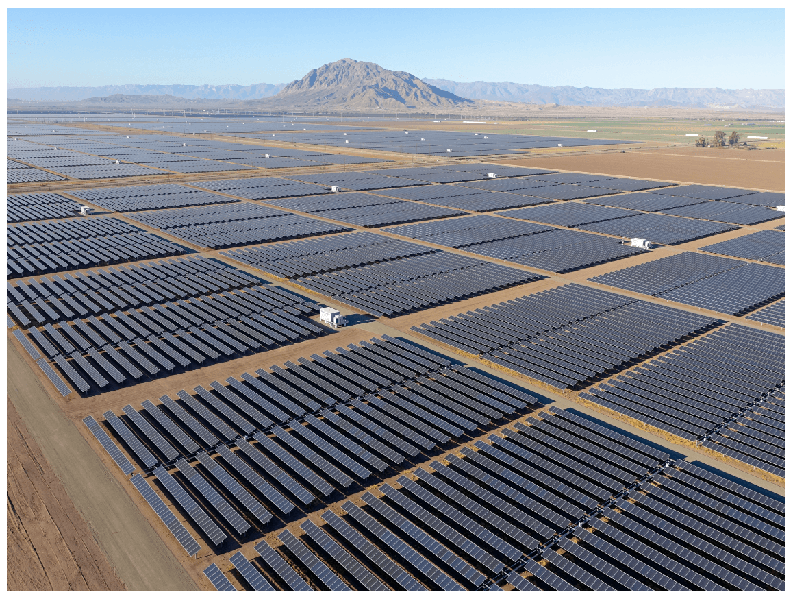 Adani solar park installation in Rajasthan desert